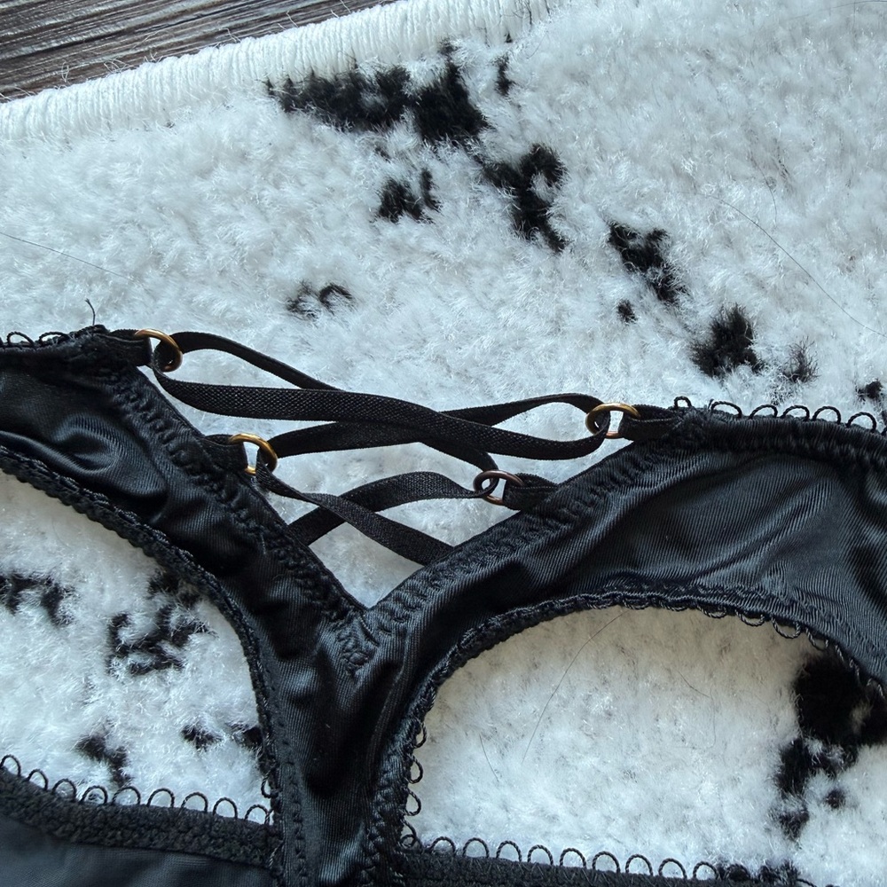 Victoria's Secret Black Satin Panties - Picture 2 of 3